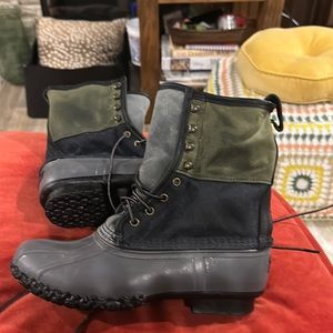 LL Bean boot color block, canvas, women’s size 10 never worn